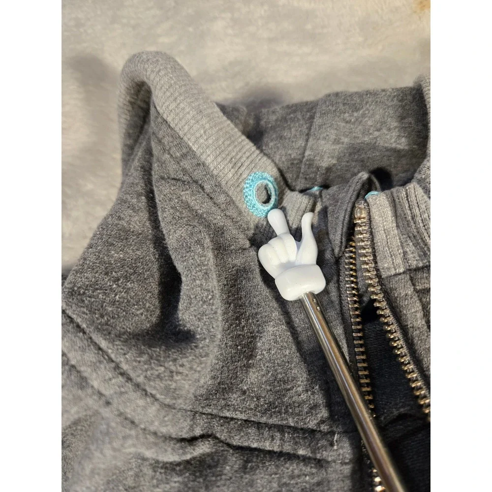 Lululemon Scuba Full Zip Hoodie Gray Teal Blue Women Size 2 Athletic Sweat